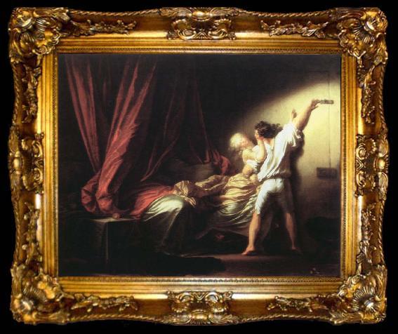 framed  Jean-Honore Fragonard the bolt, ta009-2